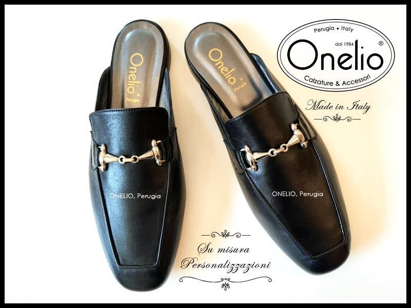 Mocassino Sabot in pelle nero