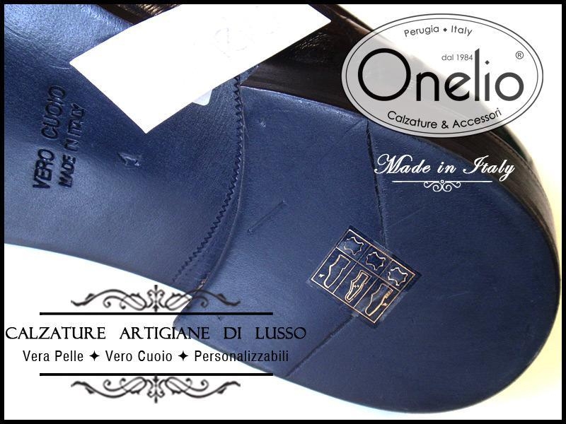 Stringata Derby Brogue in pelle blu
