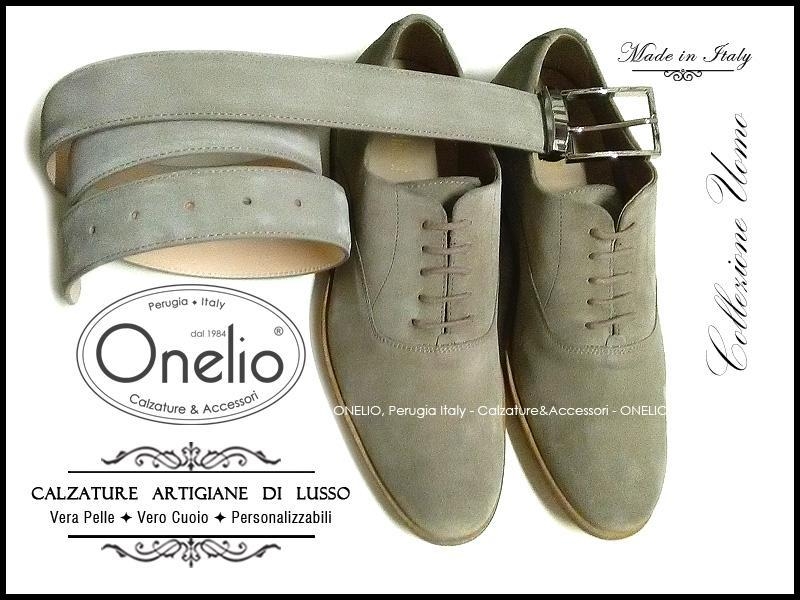 Scarpe Uomo e Sposo. Stringata Oxford e Cintura in camoscio beige