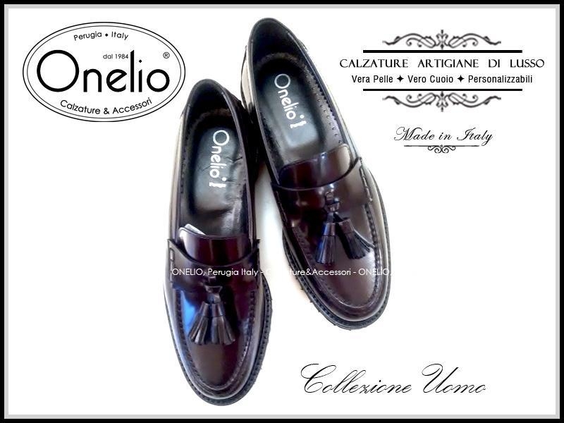 Mocassini uomo pelle con nappine top