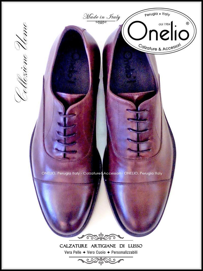 Stringate Oxford in pelle marrone