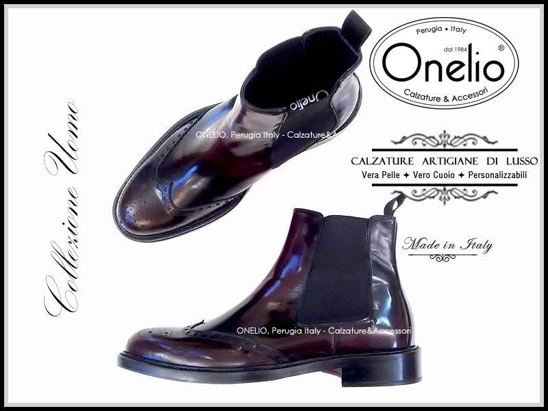 Stivaletto Beatles in pelle bordeaux