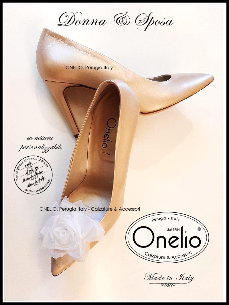 Scarpe Sposa e Donna. Decollete sfilato tacco a stiletto in pelle nude Borseonelioperugia