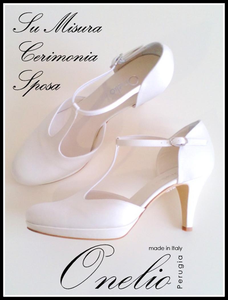 Scarpe sposa raso bianco discount