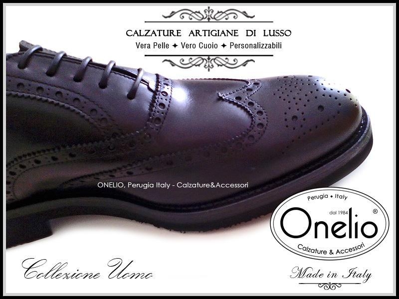 Stringate Oxford Brogue in pelle nero