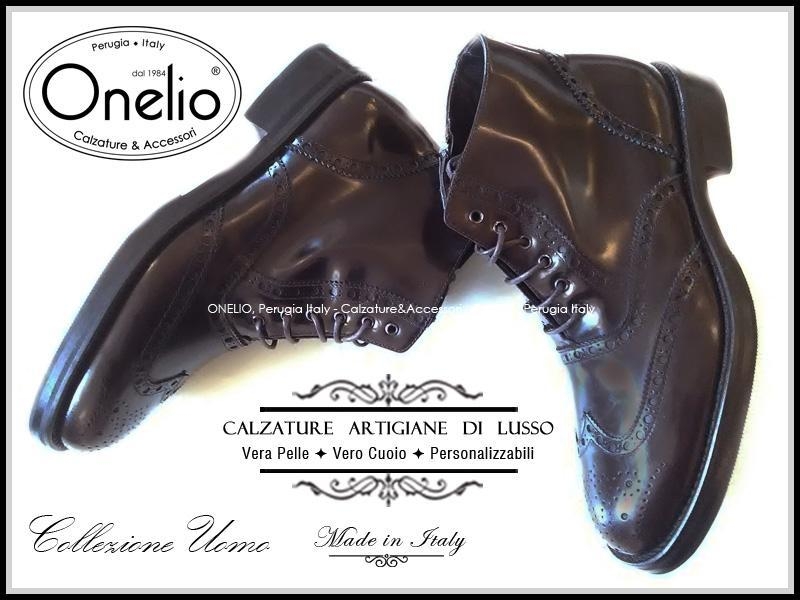 Stivaletto 6 fori Brogue in spazzolato marrone