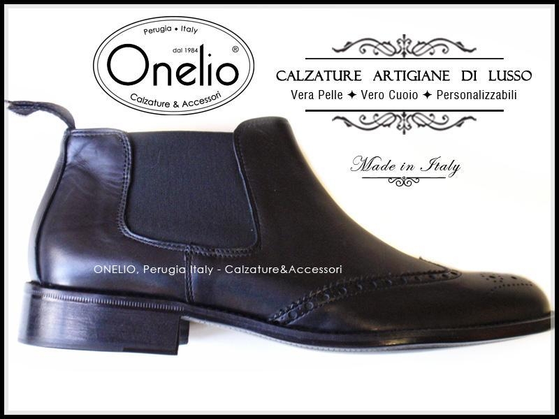 Stivaletto beatles basso pelle nera