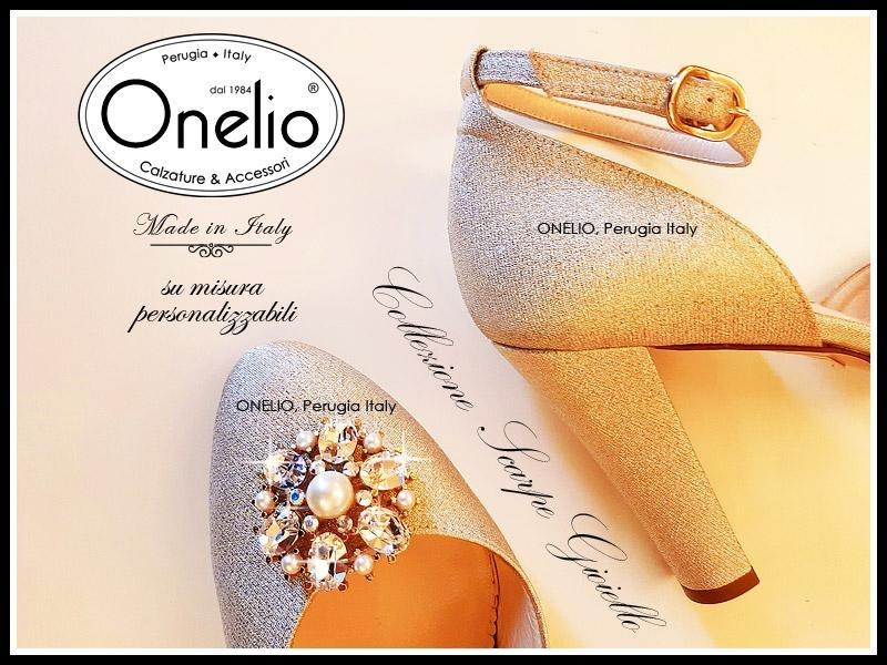 Scarpe Gioiello Spezzata con cinturino in glitter oro 