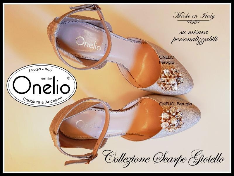 Scarpe Gioiello Spezzata con cinturino in glitter oro 