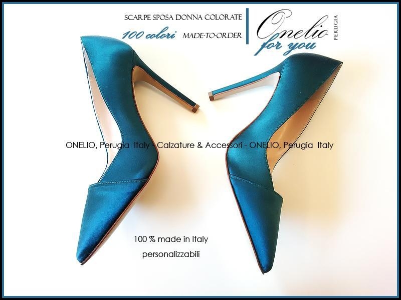 Scarpe Sposa o Donna di colore AZZURRO. Su misura e personalizzate