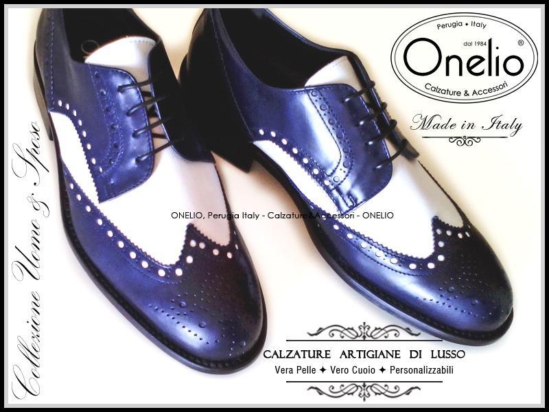 Scarpe uomo top oxford bicolore