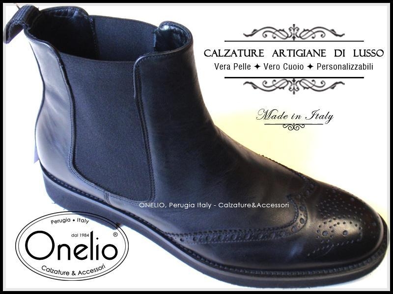 Stivaletto Beatles alto in pelle nera