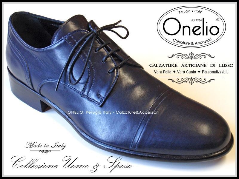 Scarpe blu pelle discount