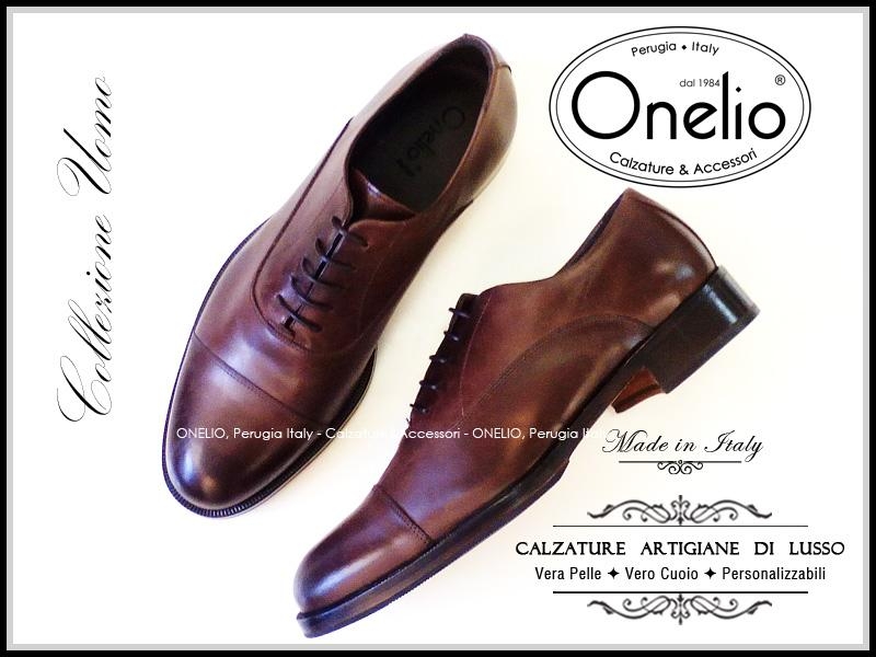 Scaarpe Uomo Stringate Oxford in pelle marrone