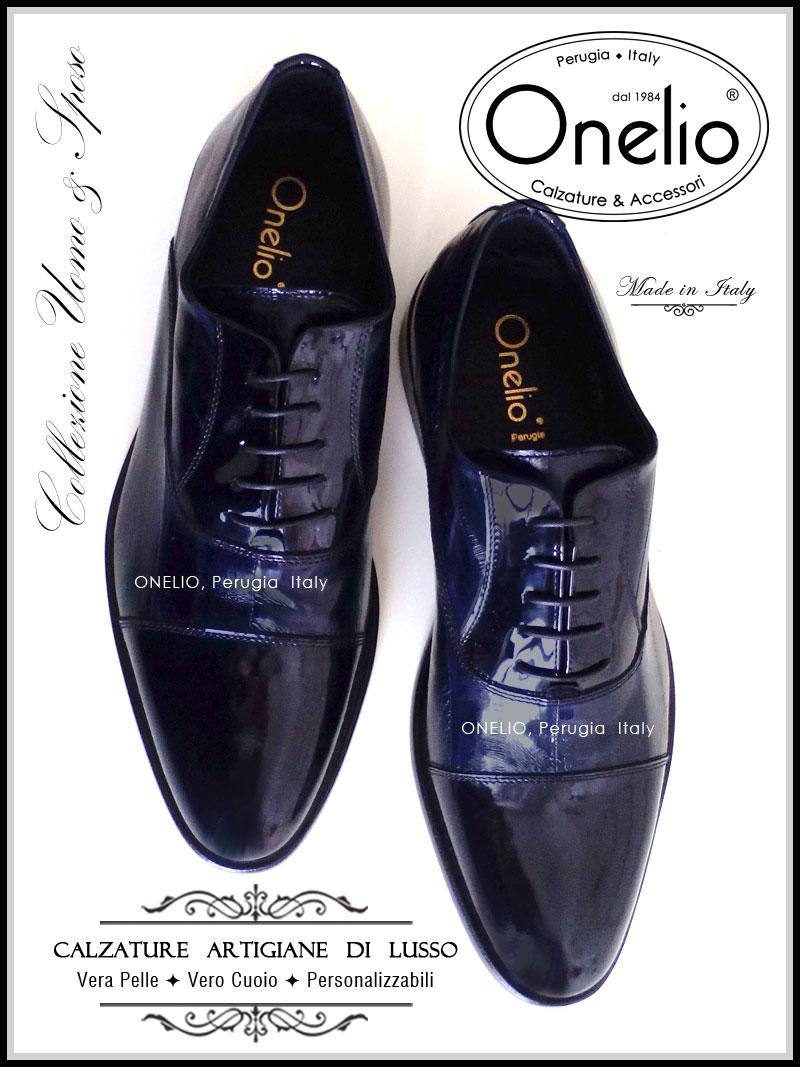 Scarpe da cerimonia blu lucido cheap