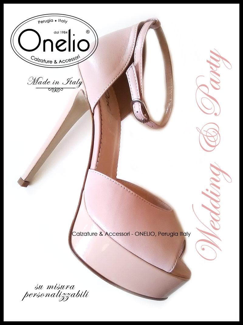 Scarpe Sposa e Donna. Sandalo con cinturino plateau e tacco 13